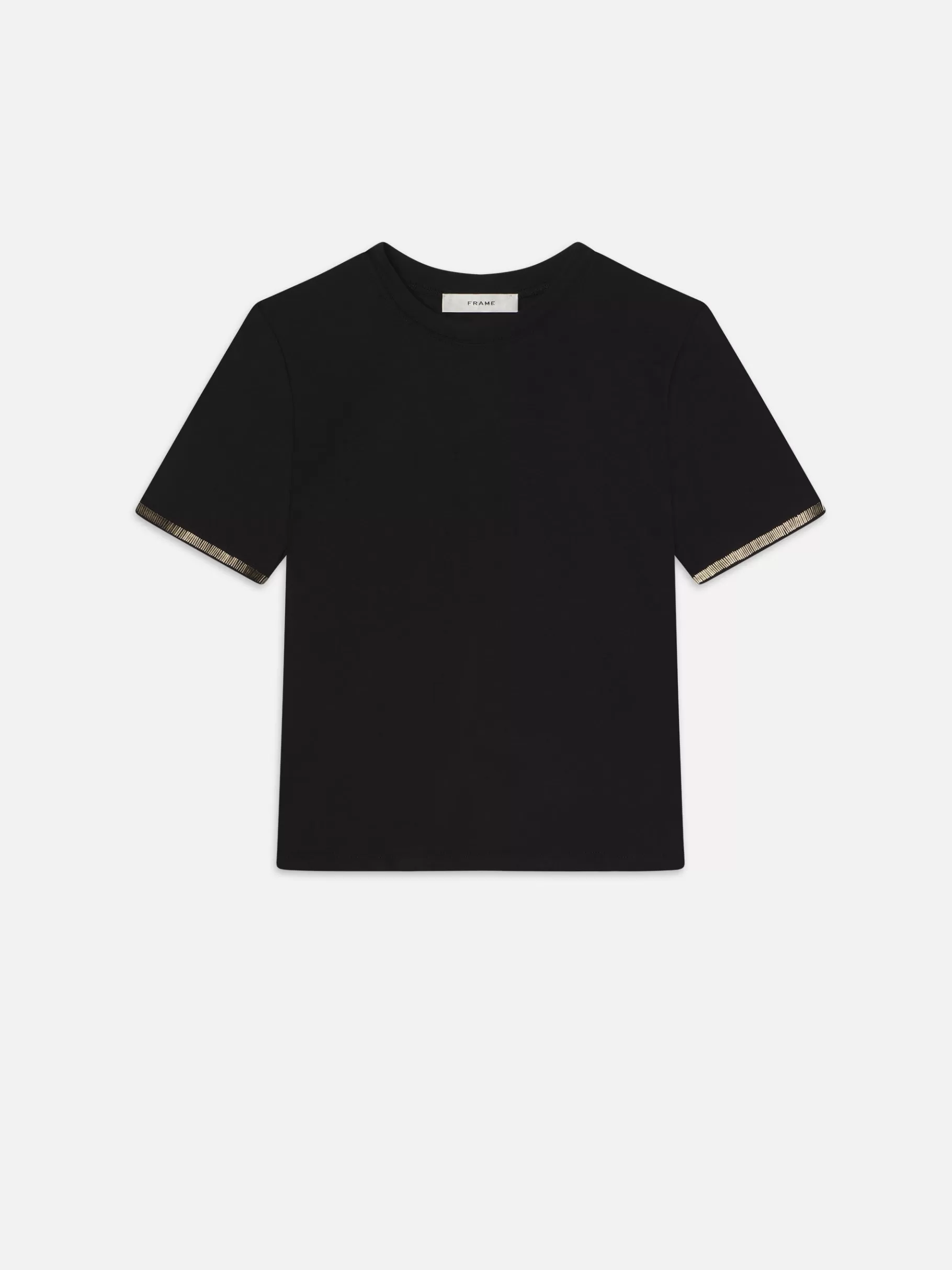 Tanks & Tees*FRAME Beaded Tee in Black