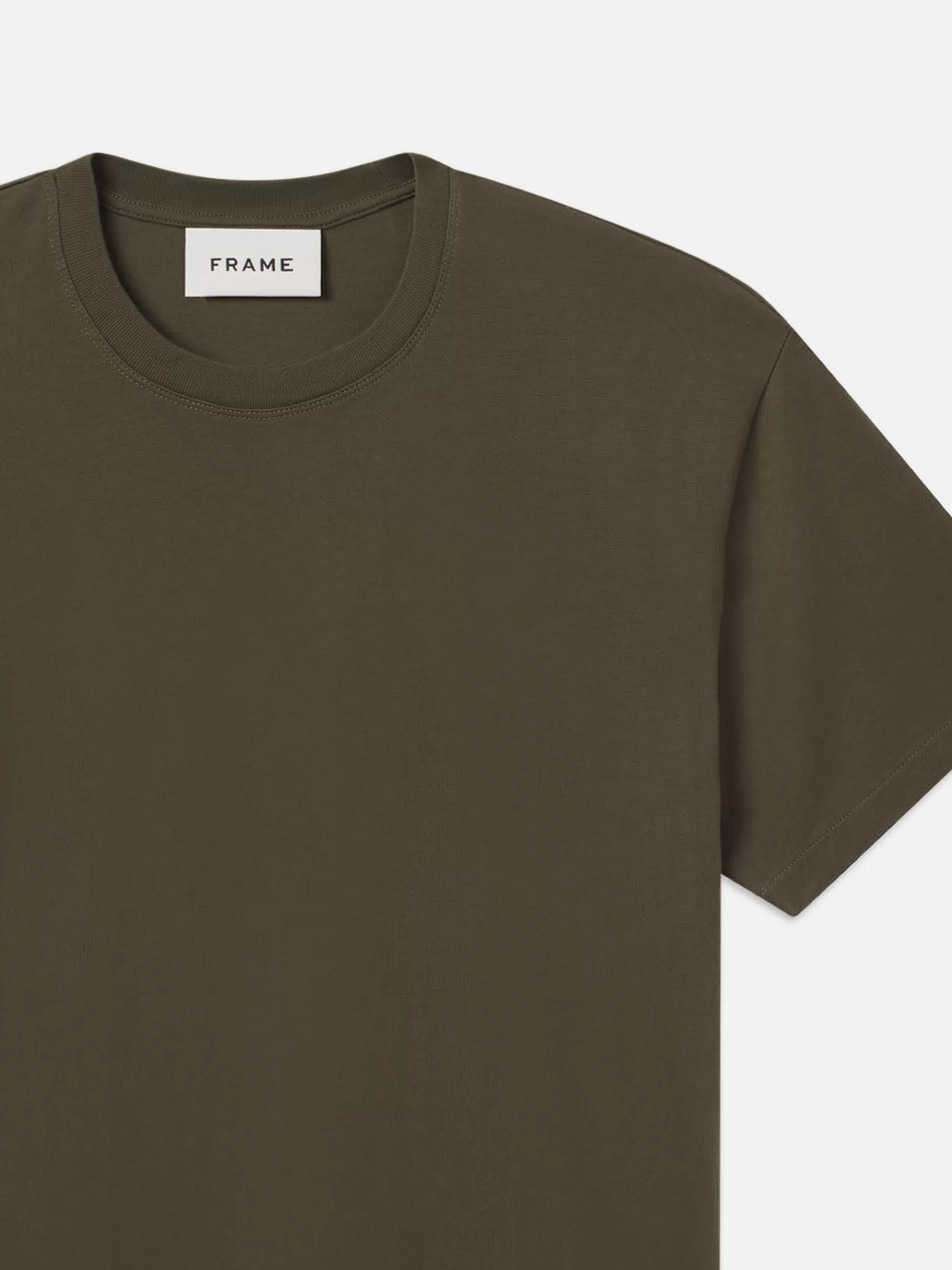 Tees & Polos*FRAME Logo Tee in Dark Olive Darkolive