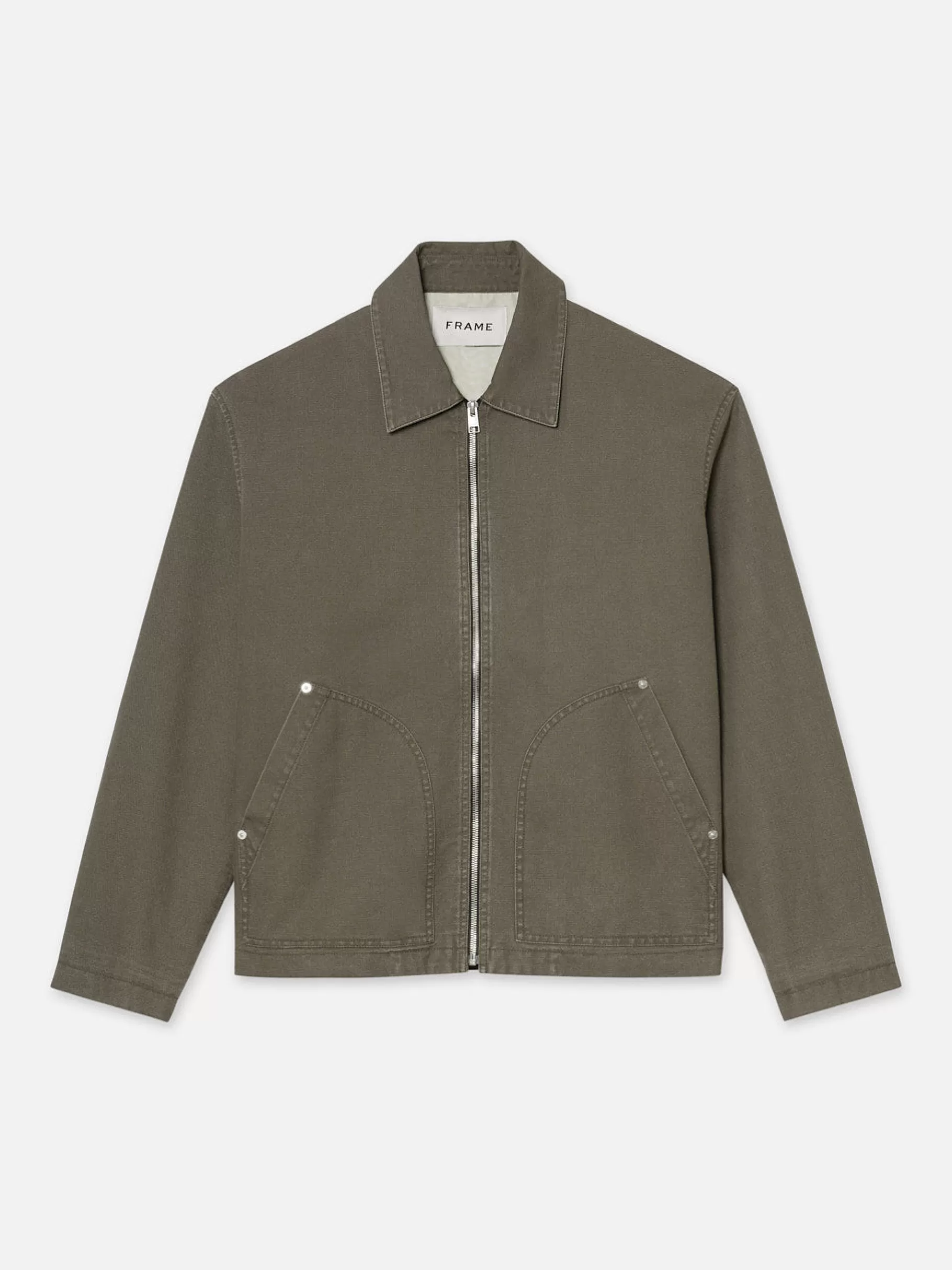 Jackets & Coats*FRAME Garment Washed Trucker in Olive Green Olivegreen