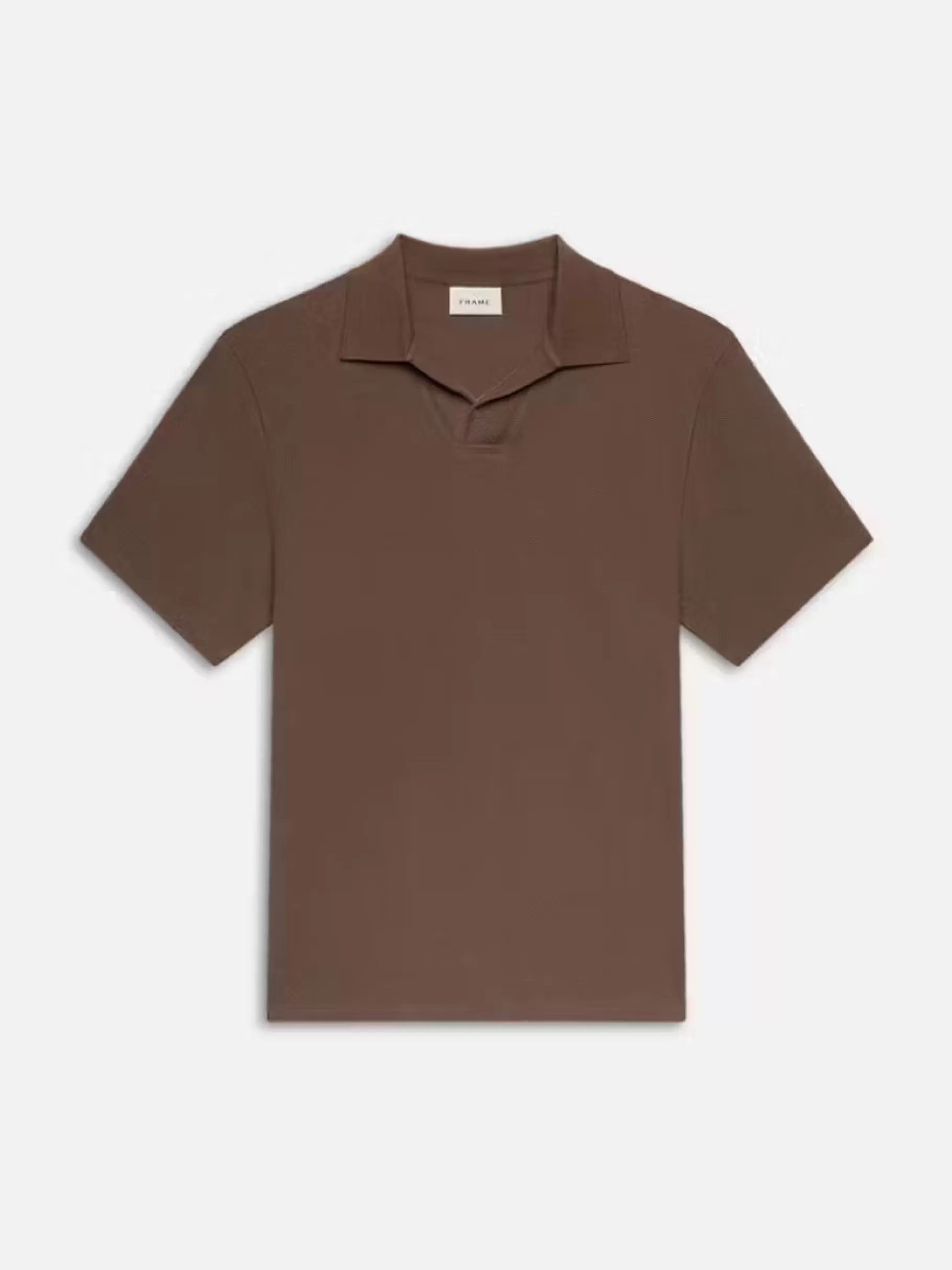 Tees & Polos*FRAME Jacquard Polo in Soft Mocha Softmocha