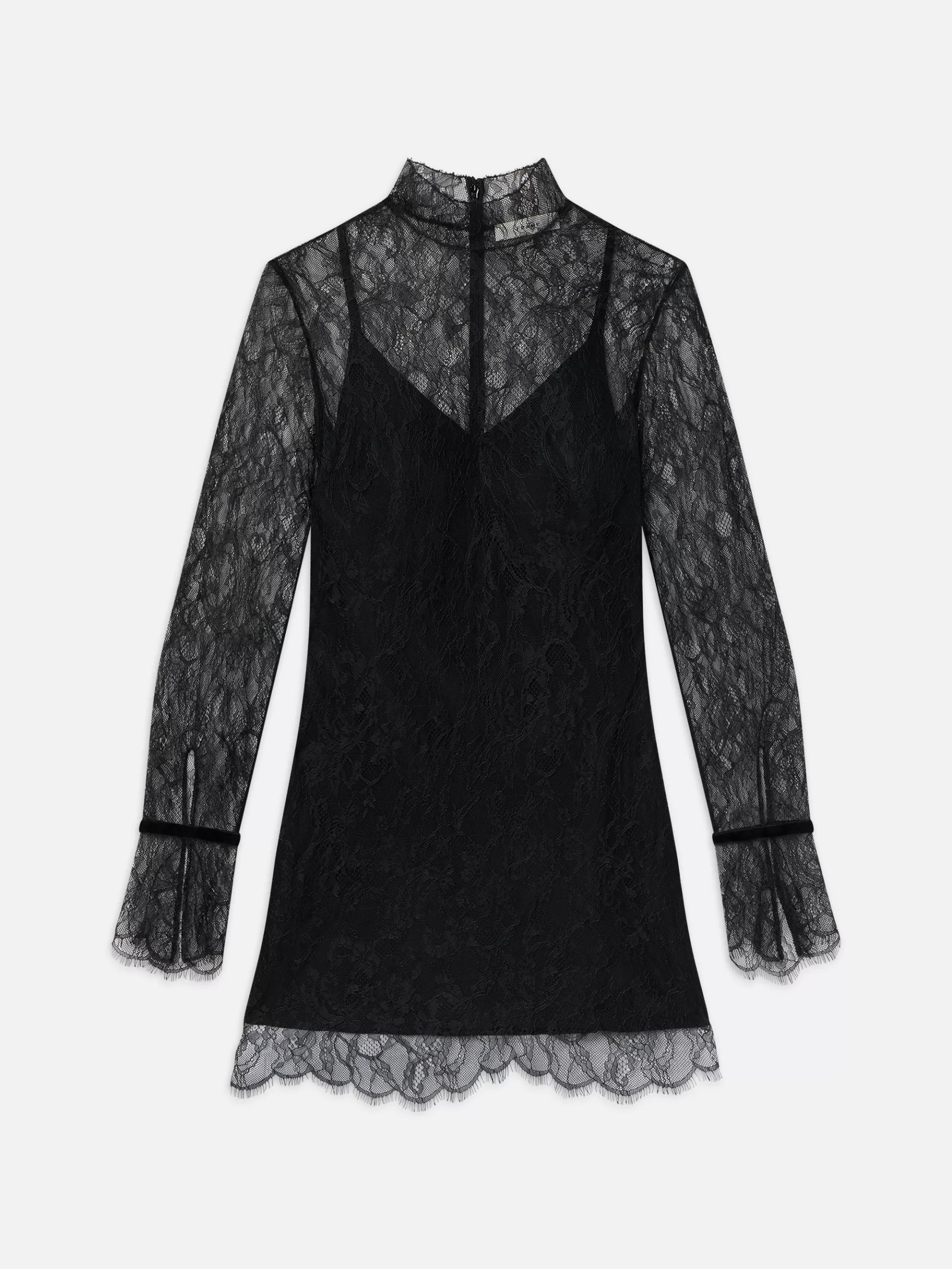 Dresses & Jumpsuits*FRAME Lace Shift Dress in Black
