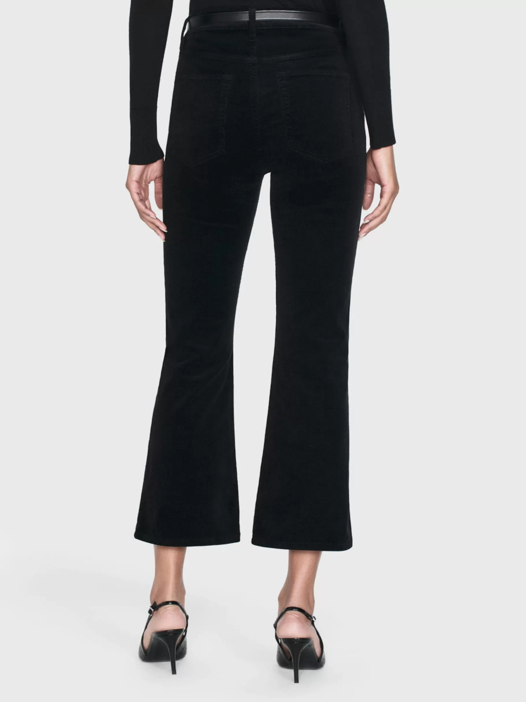 Pants*FRAME Le Crop Mini Boot Corduroy in Black