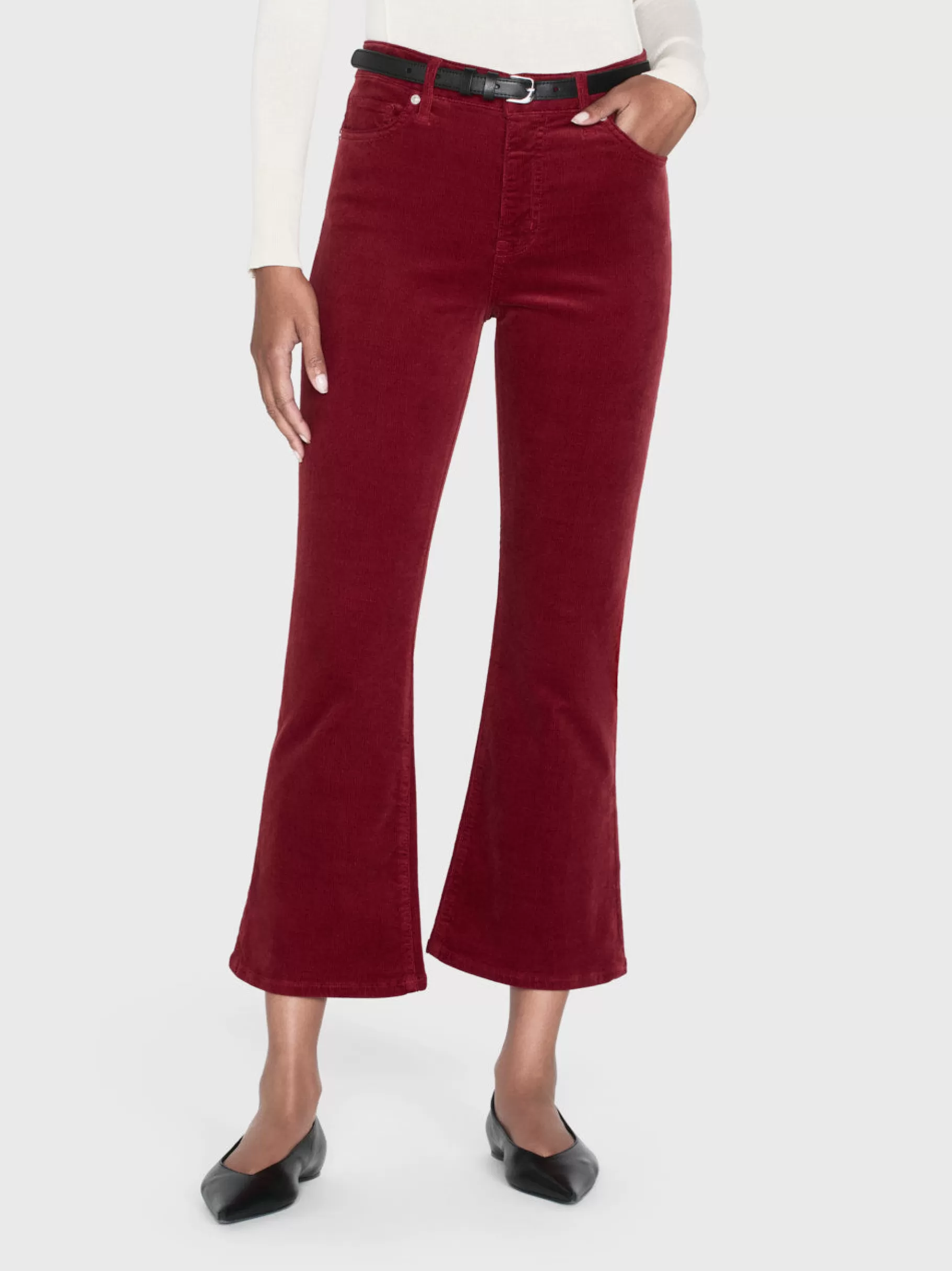Pants*FRAME Le Crop Mini Boot Corduroy in Paprika