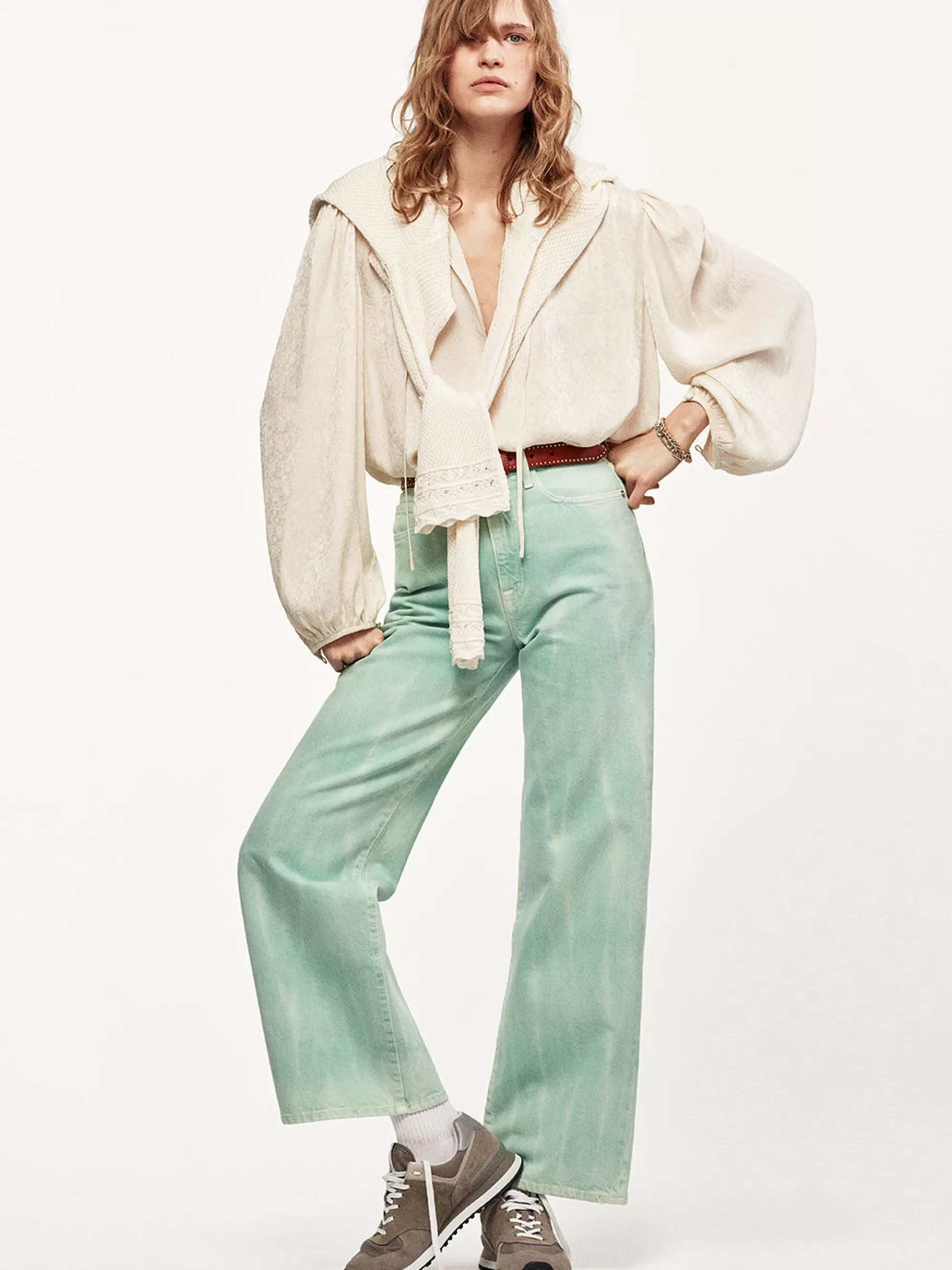 Wide Leg*FRAME Le Jane Wide Crop in Opal