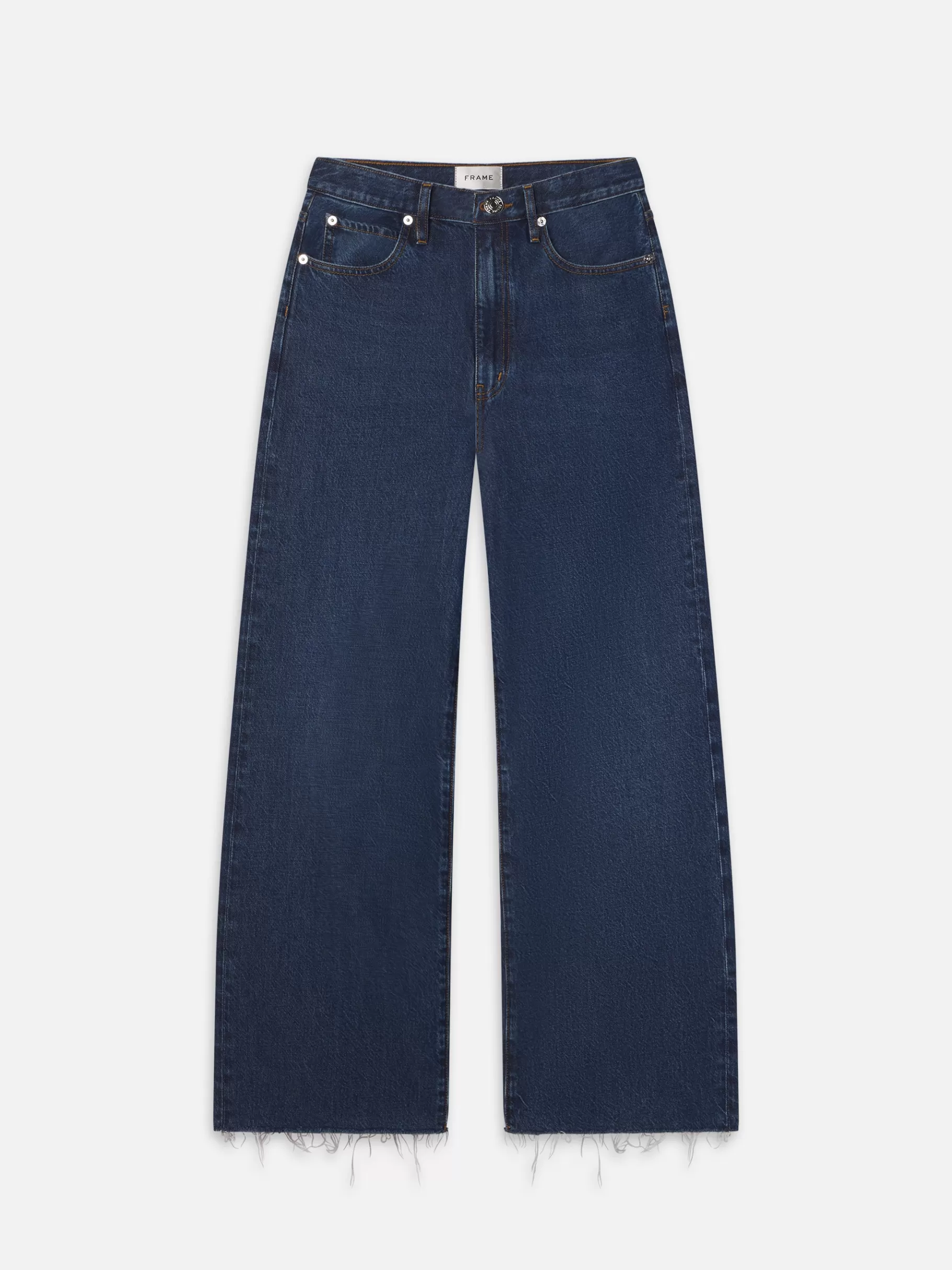 Wide Leg*FRAME Le Low Baggy Wide Leg in Blindspot Raw Fray Blindspotrawfray