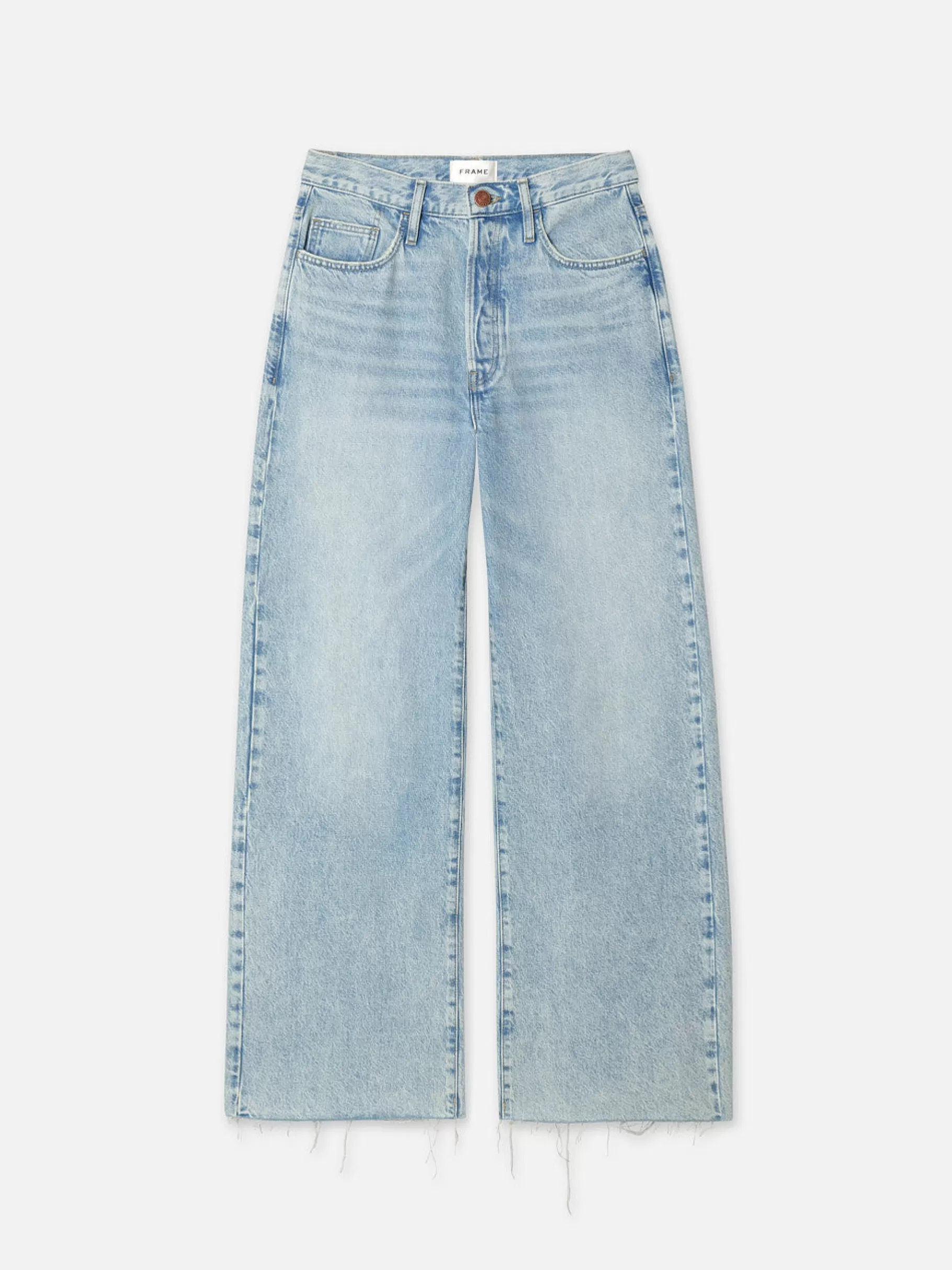 Wide Leg*FRAME Le Low Baggy Wide Leg in Fizz Indigo Fizzindigo