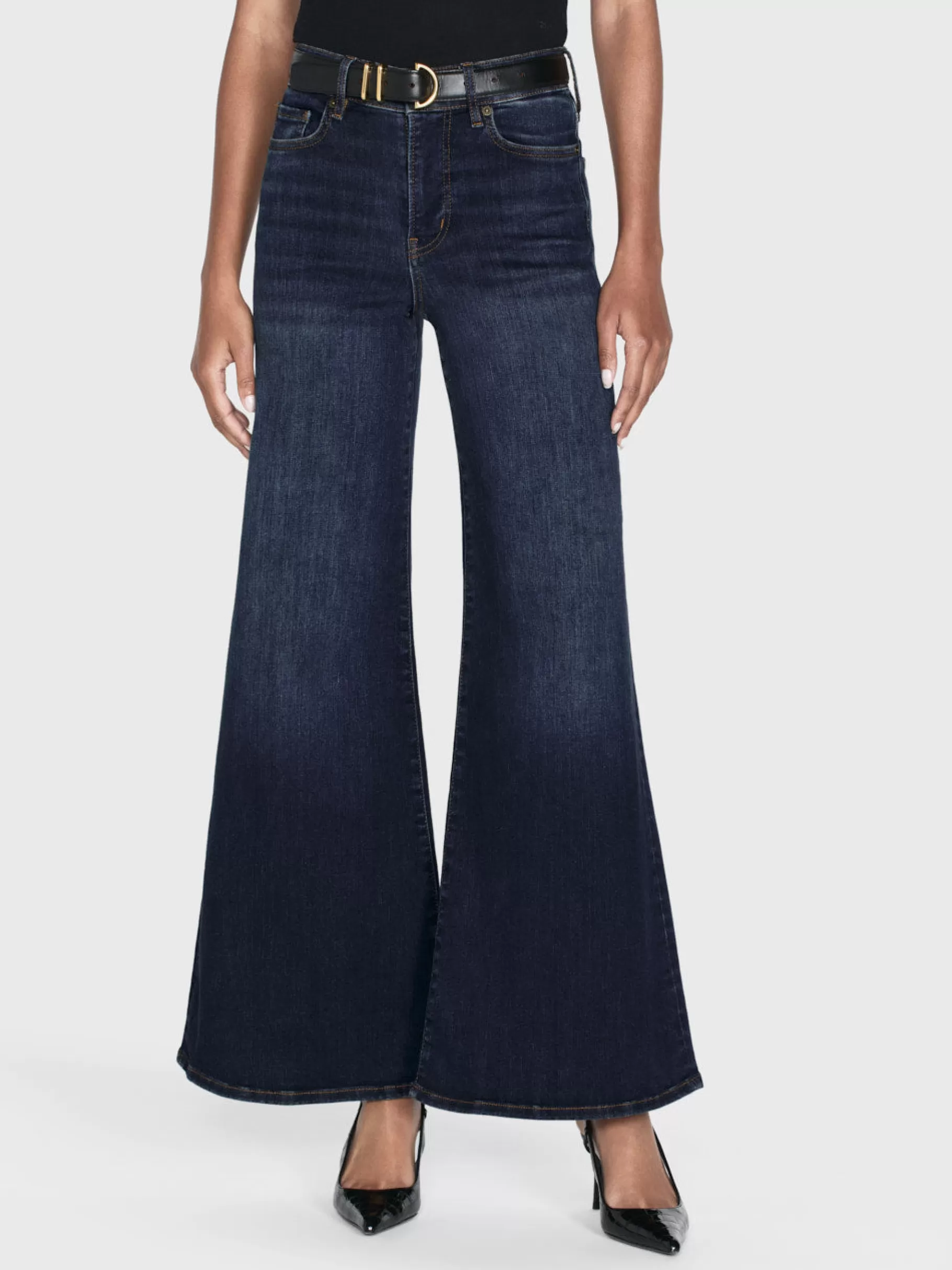 Wide Leg*FRAME Le Palazzo Crop in Moonflower