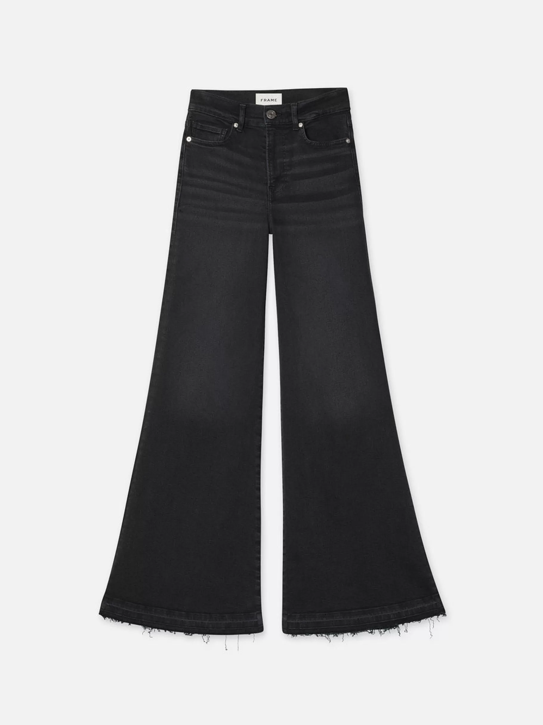 Wide Leg*FRAME Le Palazzo Crop Released Hem in Blackthorn