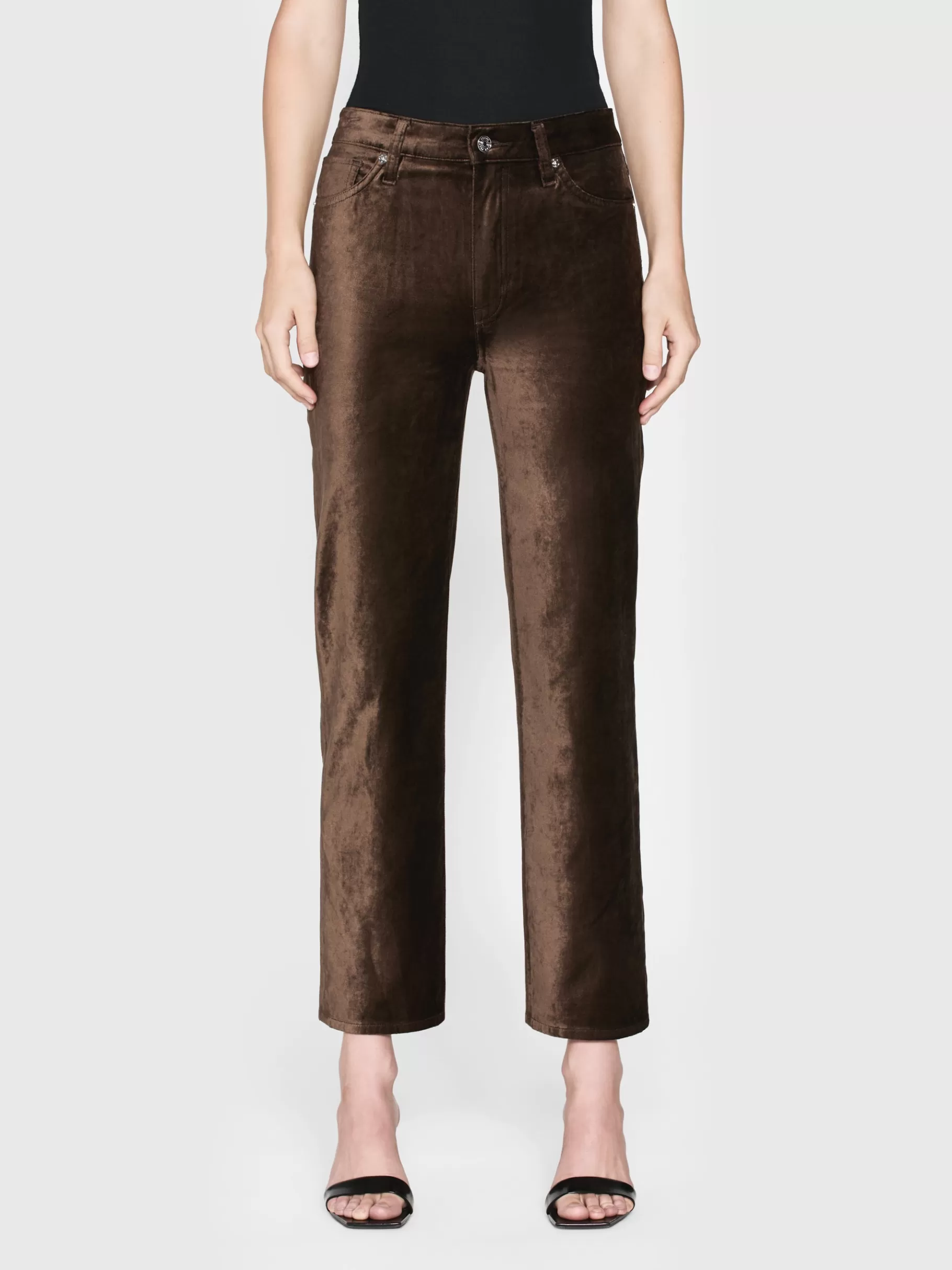 Straight | Pants*FRAME Le Sleek Straight Velveteen in Peppercorn Velvet Peppercornvelvet