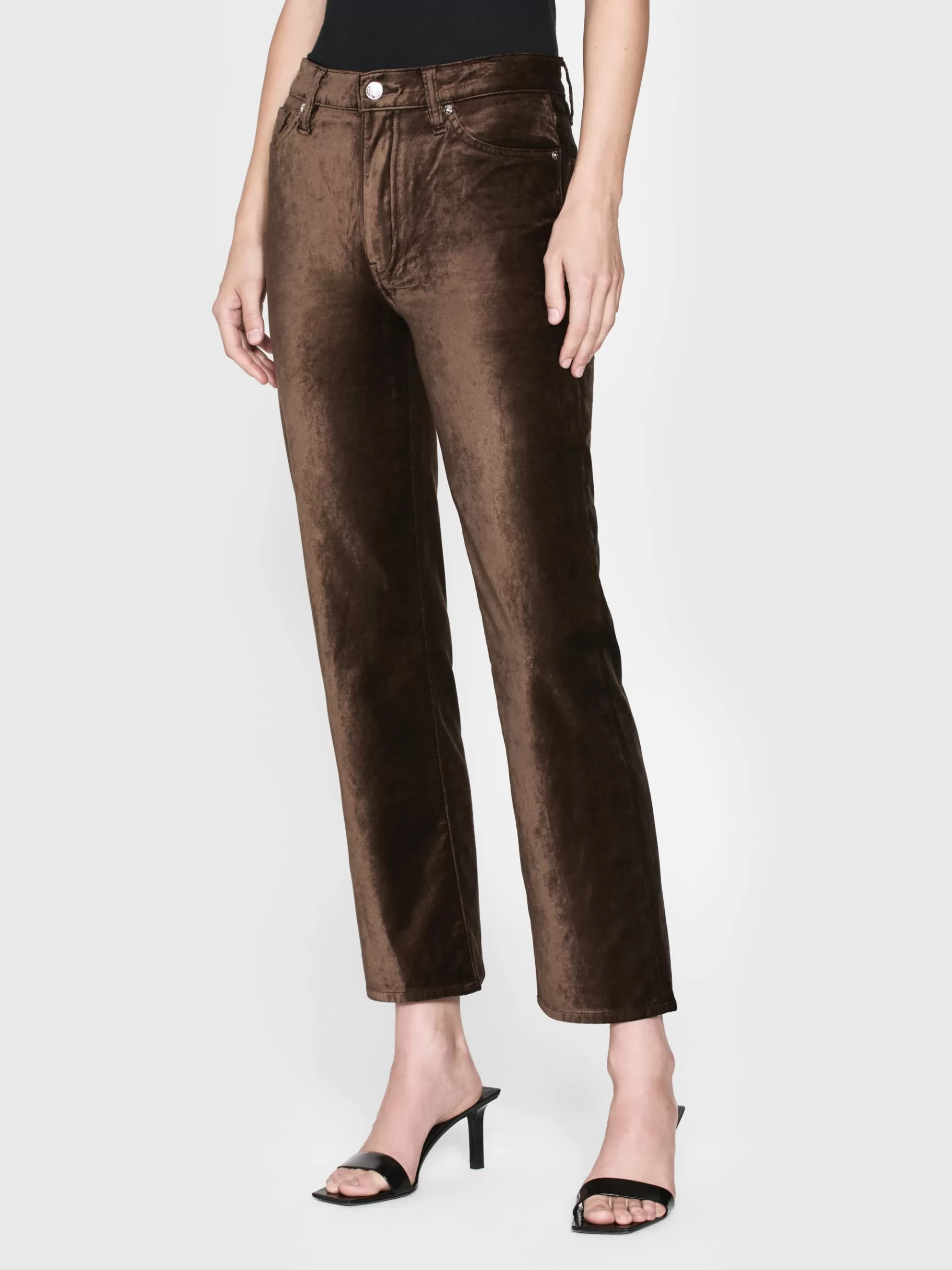 Straight | Pants*FRAME Le Sleek Straight Velveteen in Peppercorn Velvet Peppercornvelvet