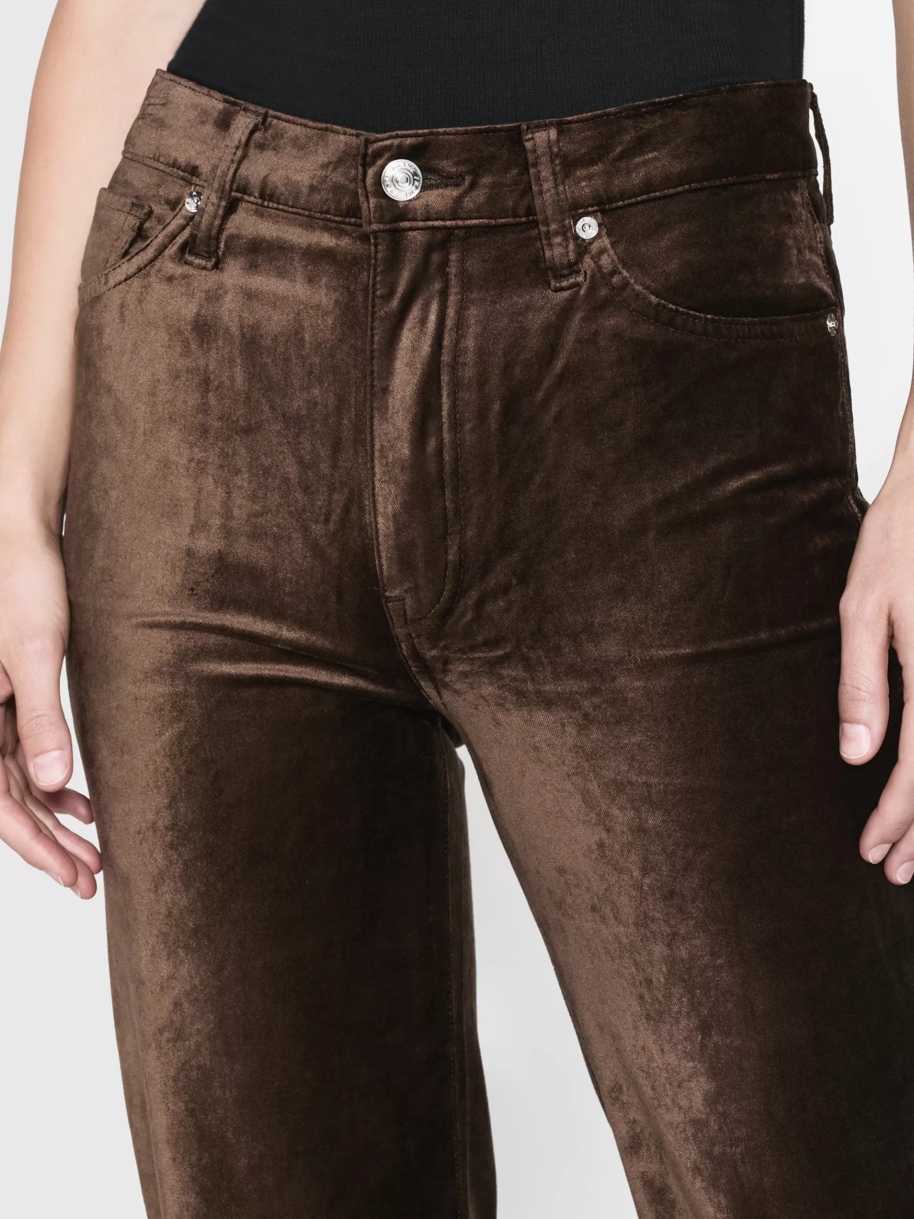Straight | Pants*FRAME Le Sleek Straight Velveteen in Peppercorn Velvet Peppercornvelvet
