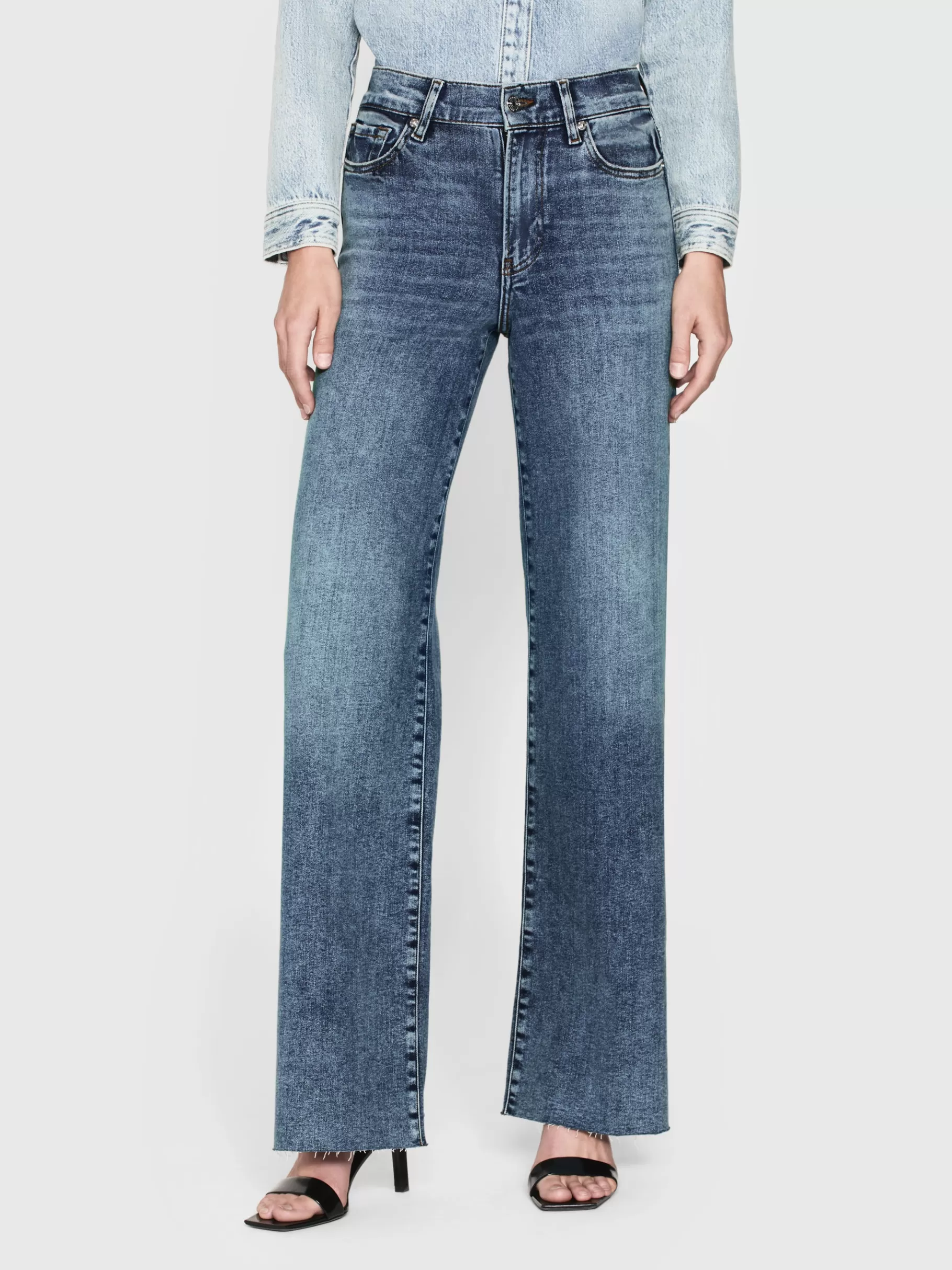 Wide Leg*FRAME Le Slim Palazzo in Rowley Raw After Rowleyrawafter