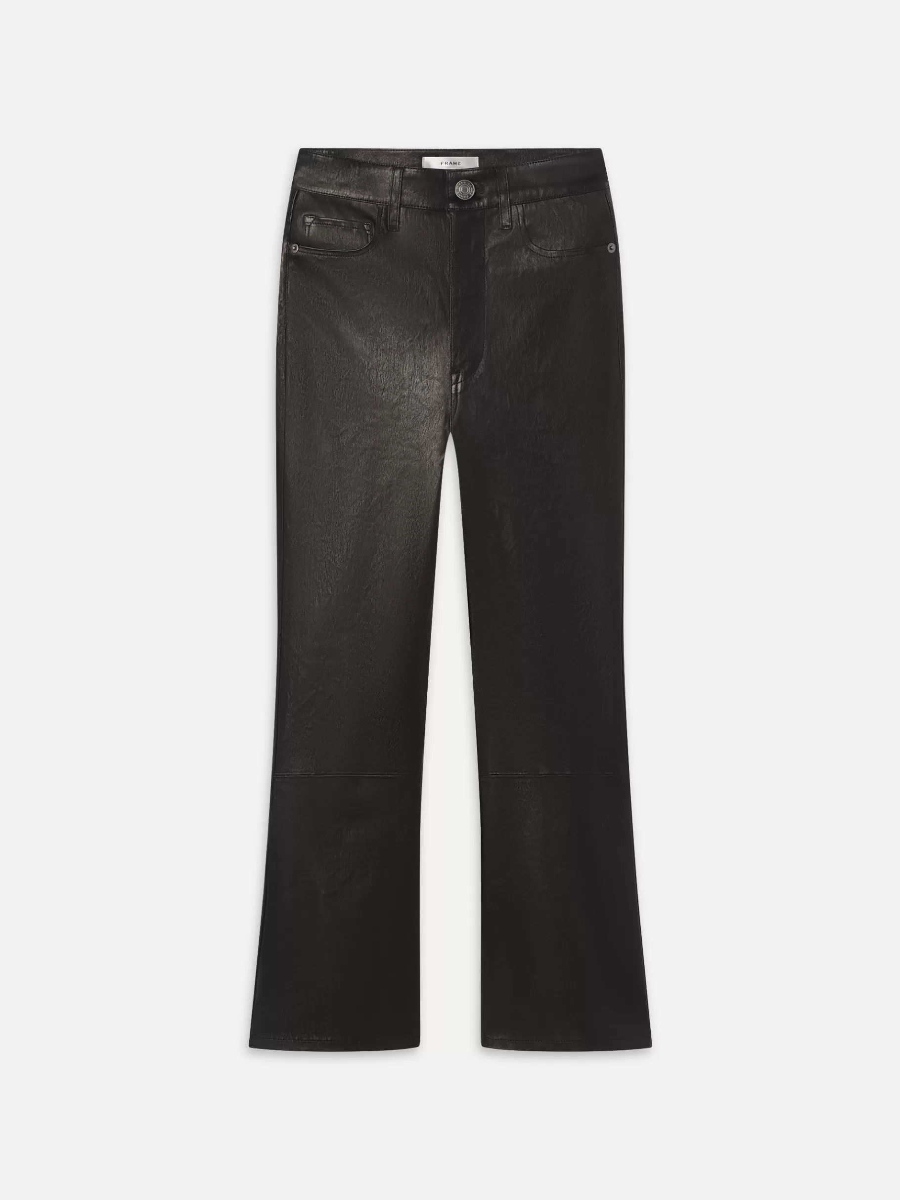 Leather & Suede | Pants*FRAME Leather Le Crop Mini Boot in Washed Black Washedblack