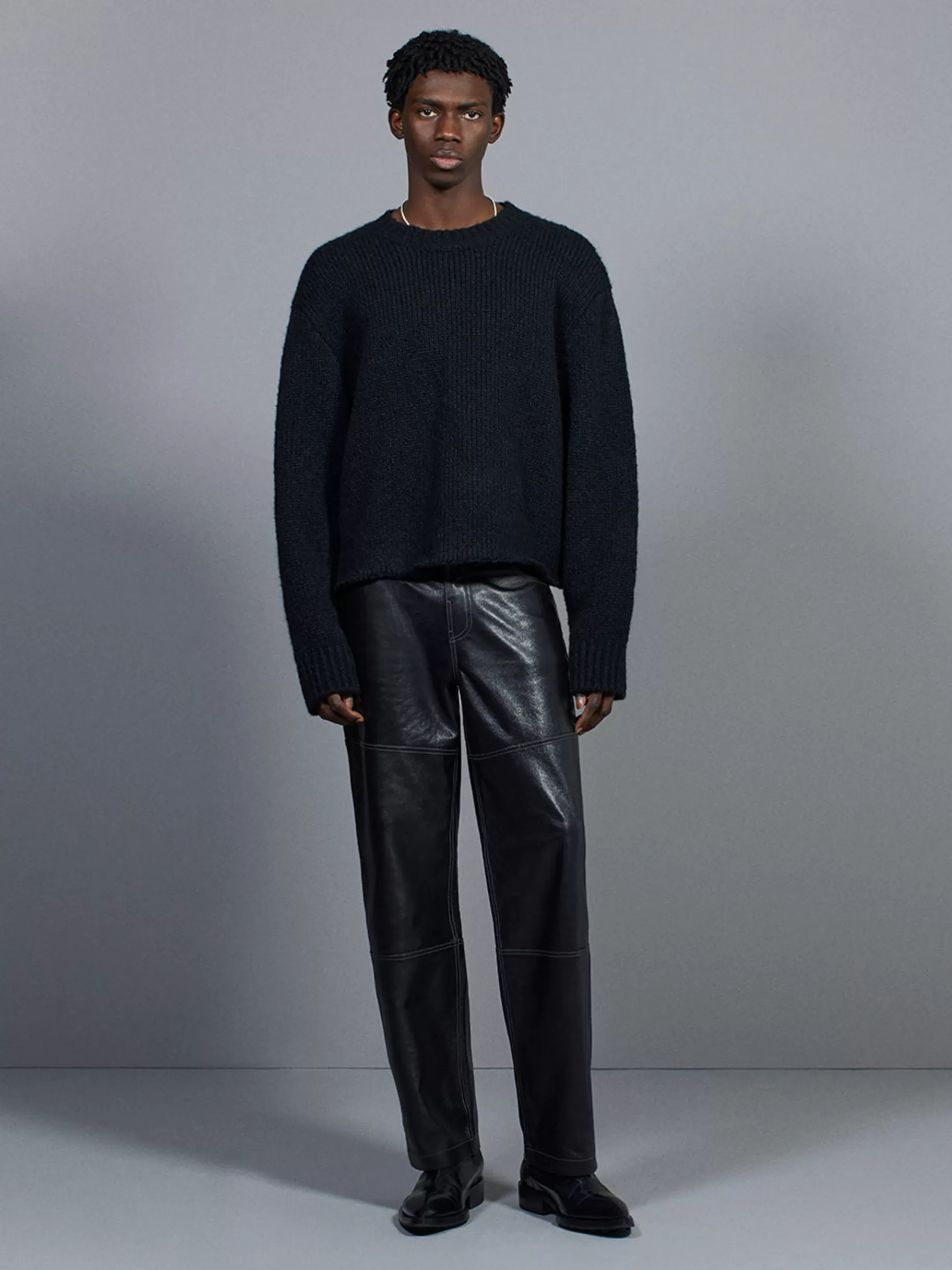 Leather & Suede | Pants & Shorts*FRAME Leather Trouser in Black