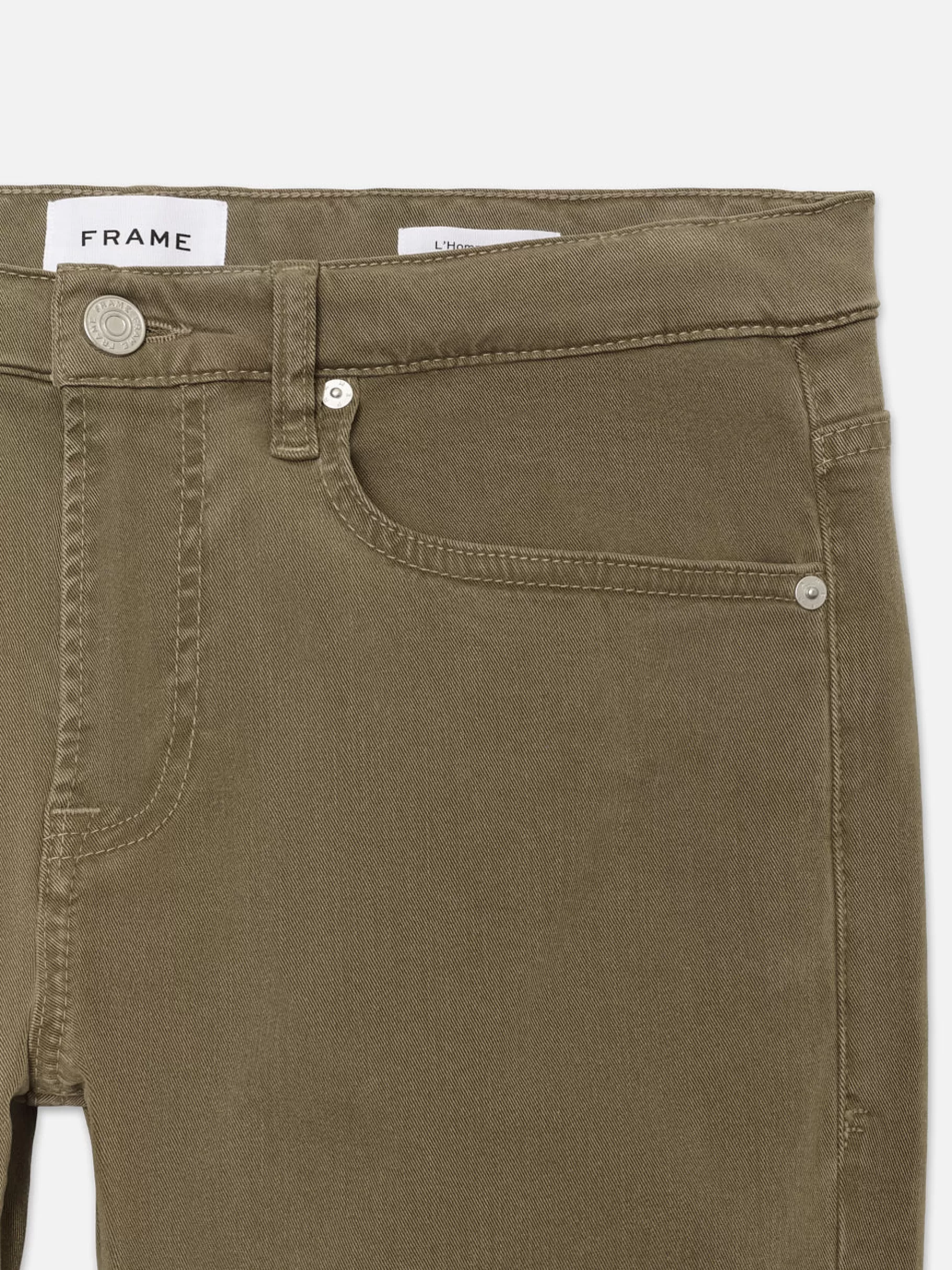 Slim*FRAME L'Homme Slim Brushed Twill in Bay Leaves Bayleaves