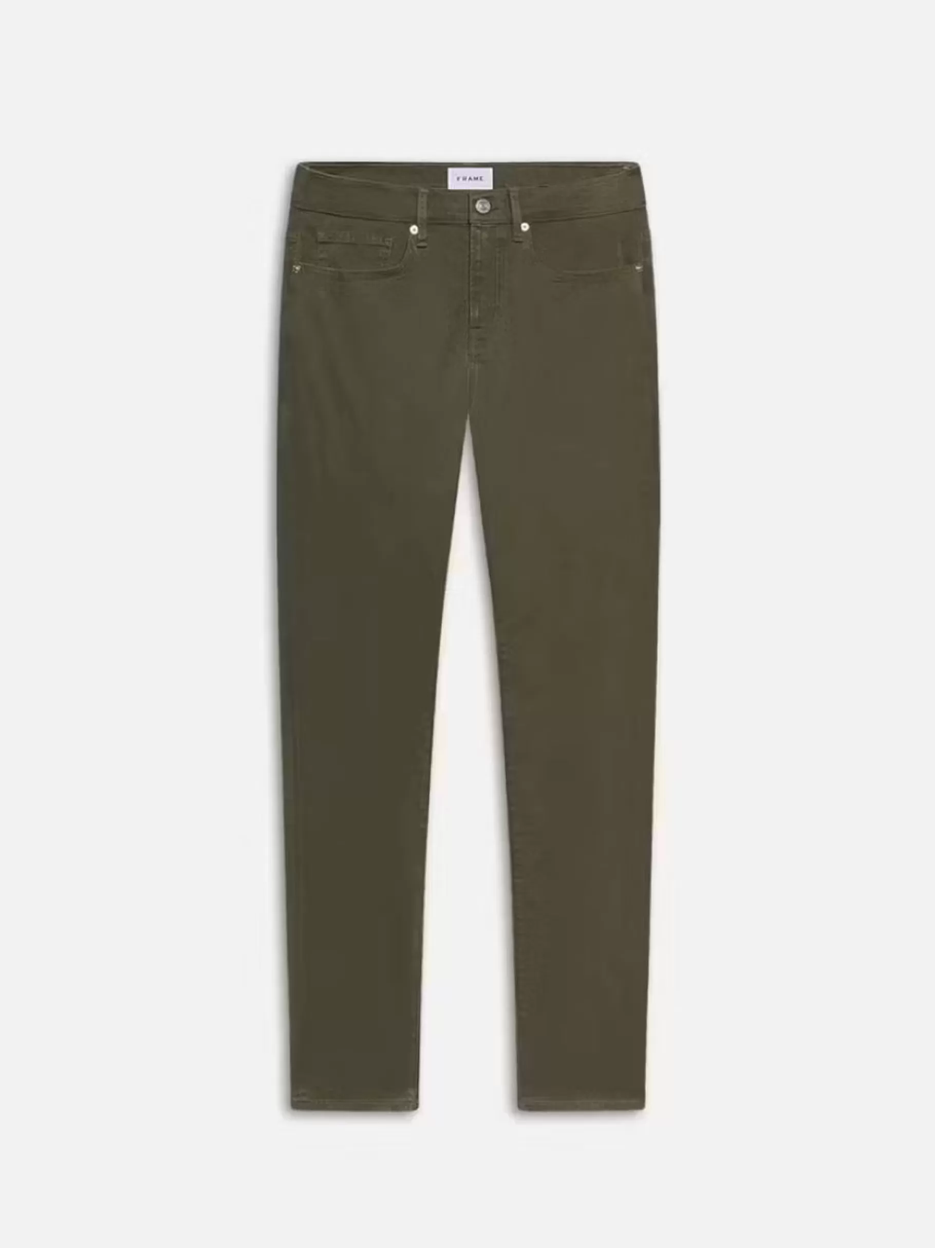 Slim*FRAME L'Homme Slim Brushed Twill in Dark Olive Darkolive
