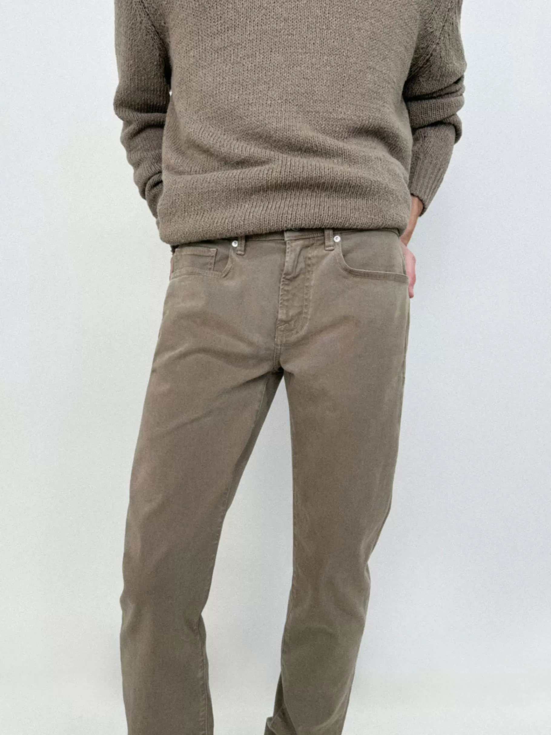 Slim*FRAME L'Homme Slim Brushed Twill in Dusty Grey Dustygrey