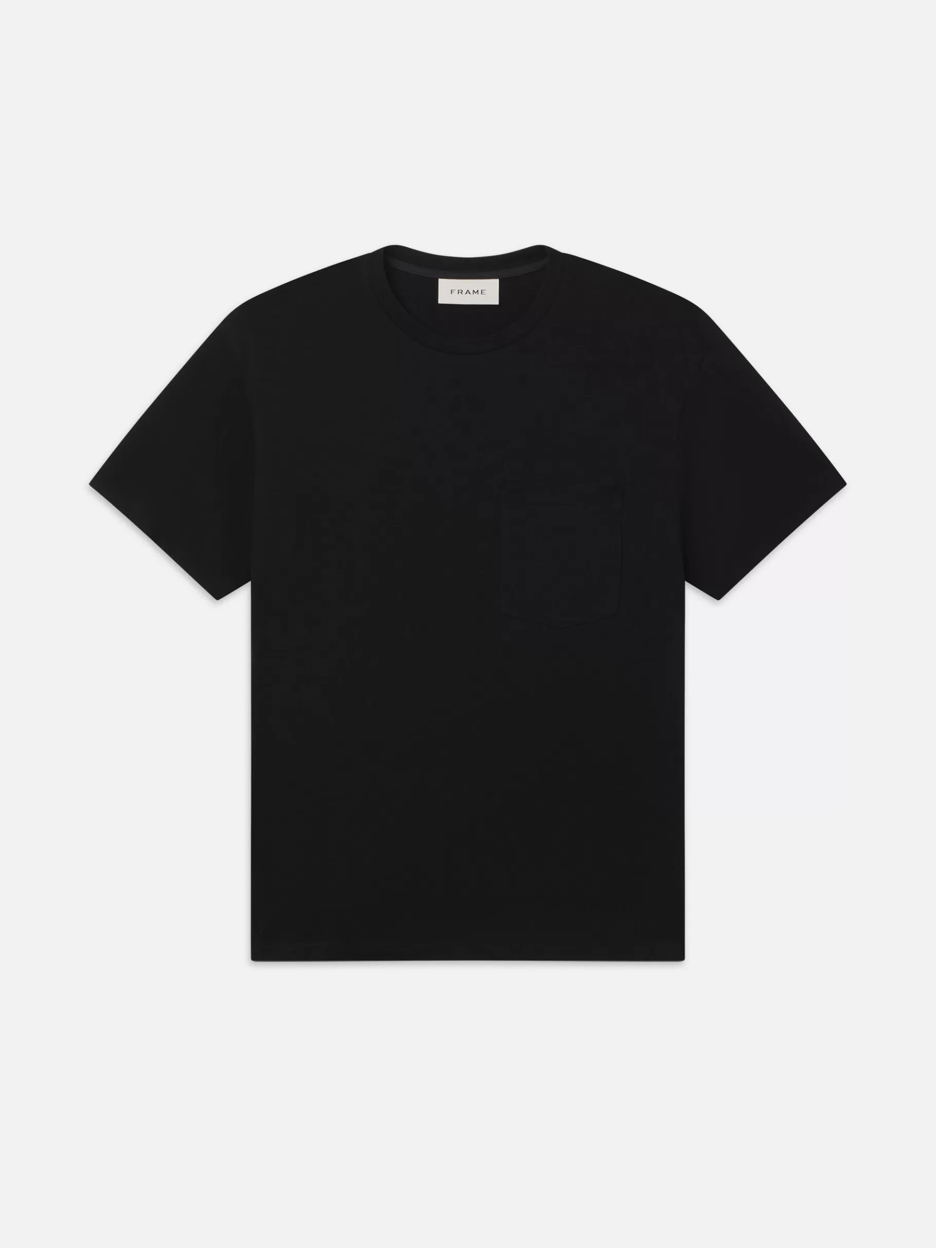 Tees & Polos*FRAME Light Weight Woolen Tee in Black