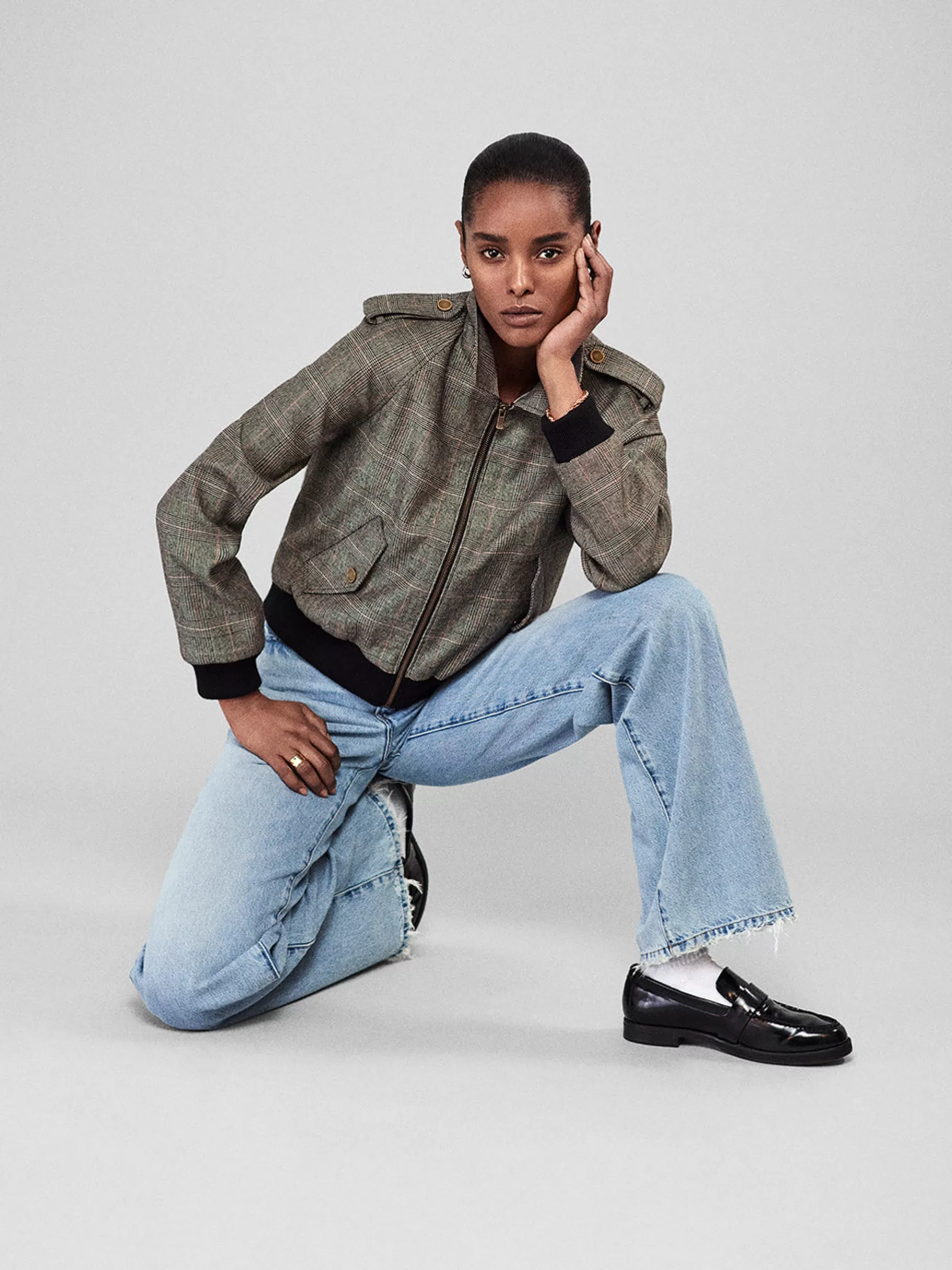 Jackets & Coats*FRAME Modern Bomber Jacket in Brown Multi Brownmulti