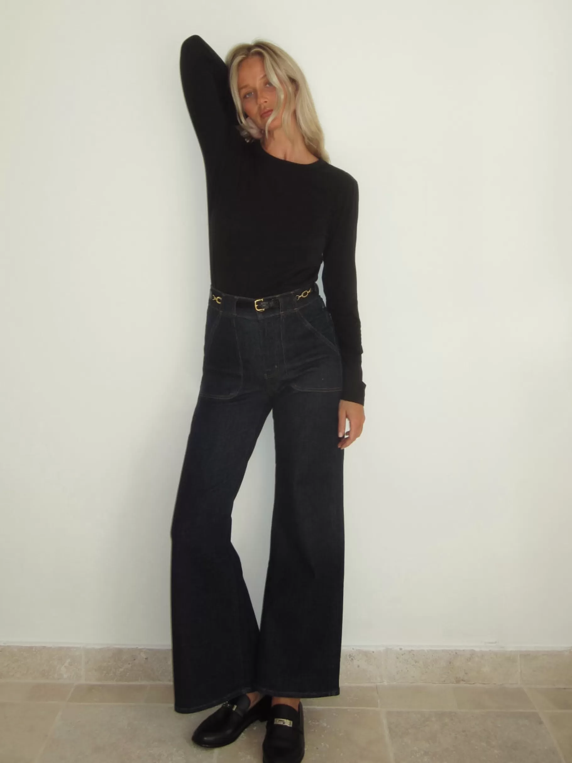 Wide Leg*FRAME Modern Pocket Jean in Rinse