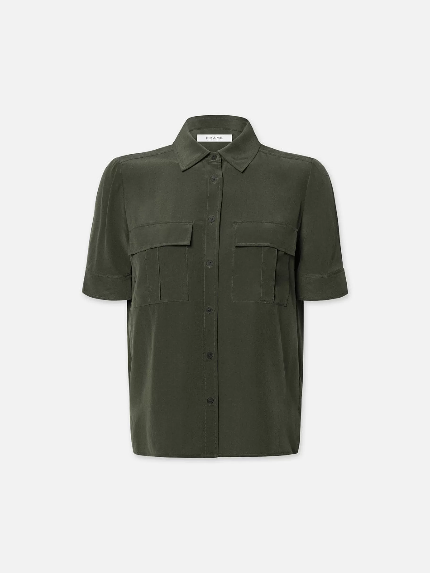 Tops & Blouses*FRAME Patch Pocket Button Down in Military