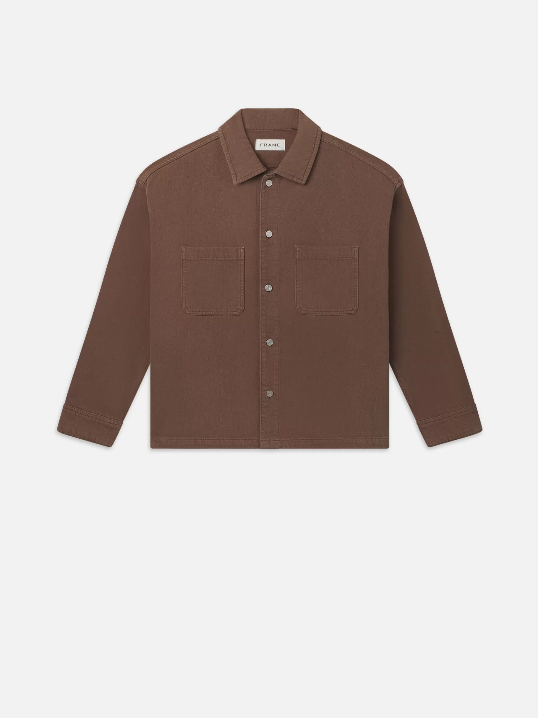 Denim Shirts | Shirts*FRAME Relaxed Double Pocket Shirt in Taupe