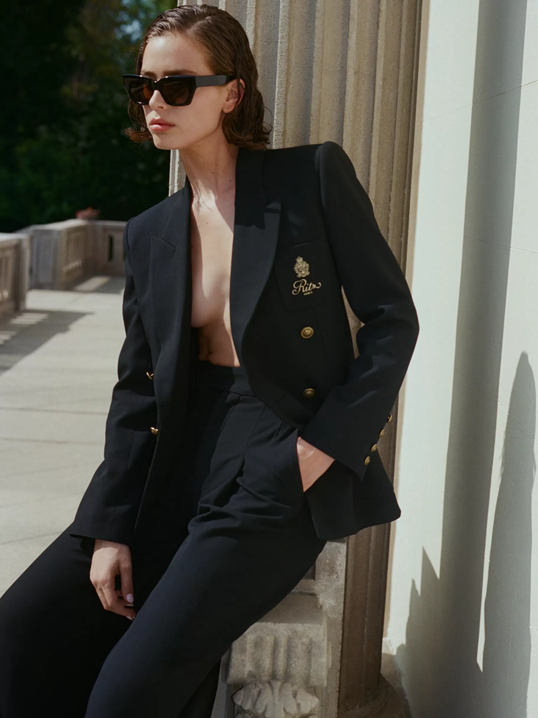 Jackets & Coats*FRAME Ritz Women's Club Blazer in Black