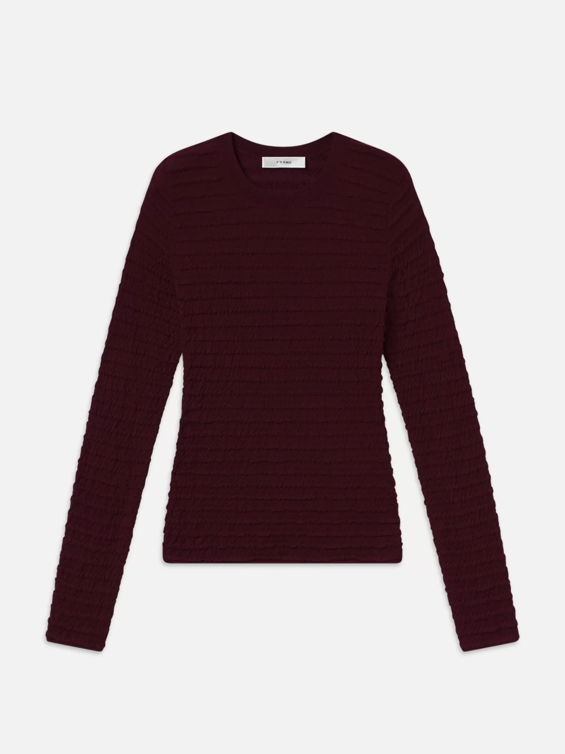 Tops & Blouses | Sweaters*FRAME Smocked Long Sleeve Crewneck in Wine