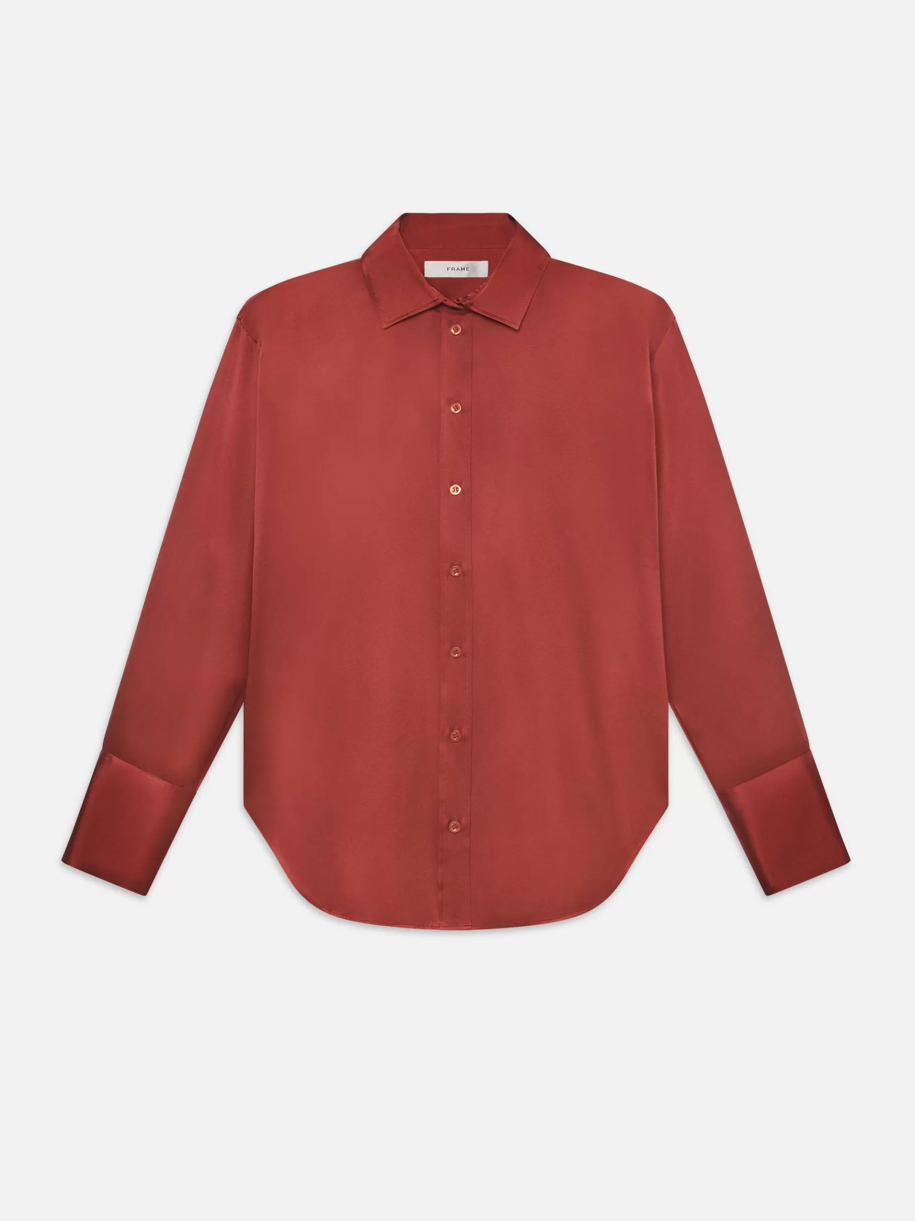 Tops & Blouses*FRAME The Oversized Shirt in Deep Rust Deeprust