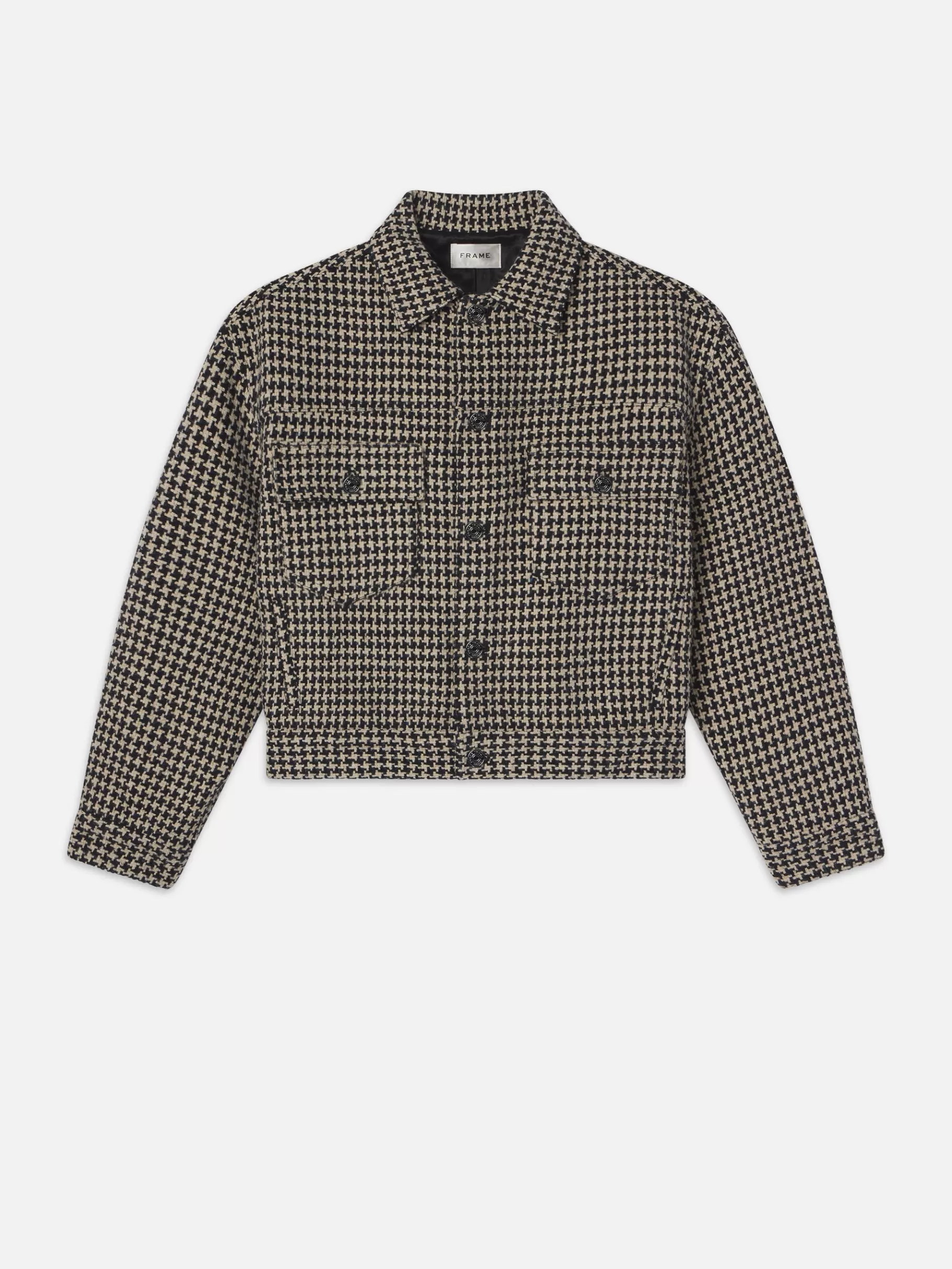 Jackets & Coats*FRAME The Tweed Boxy Jacket in Houndstooth