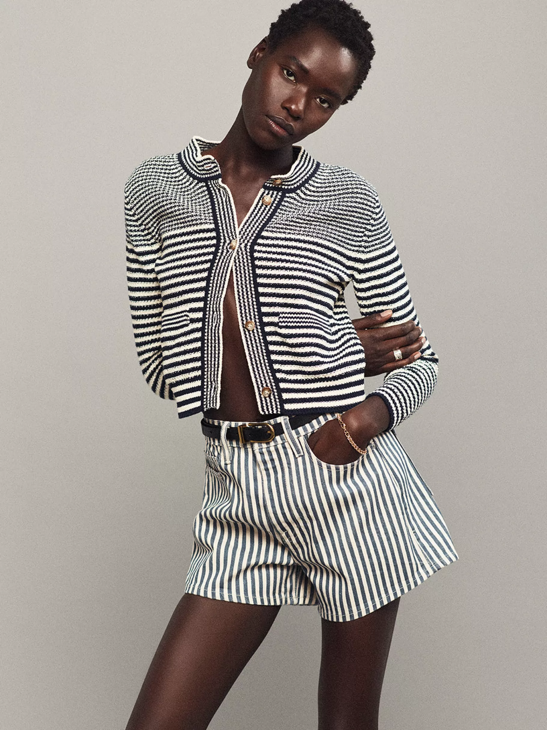 Skirts & Shorts*FRAME The Vintage Relaxed Short in Seaport Stripe Seaportstripe