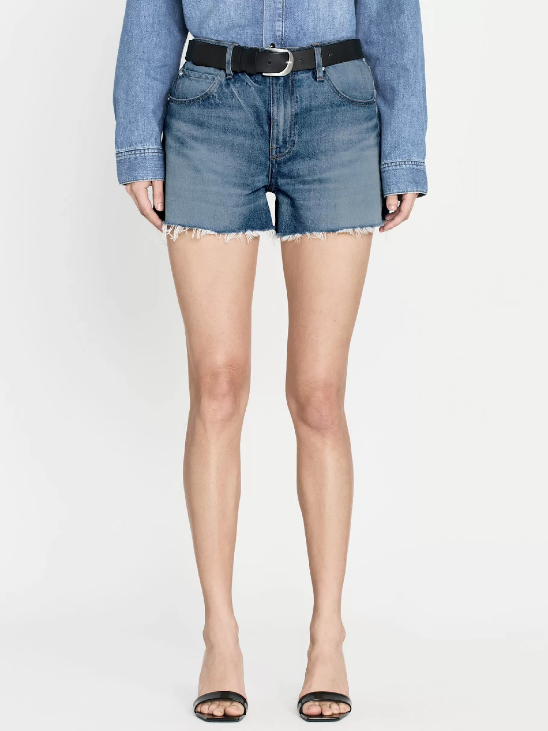 Skirts & Shorts*FRAME The Vintage Relaxed Short Raw Fray in Libra