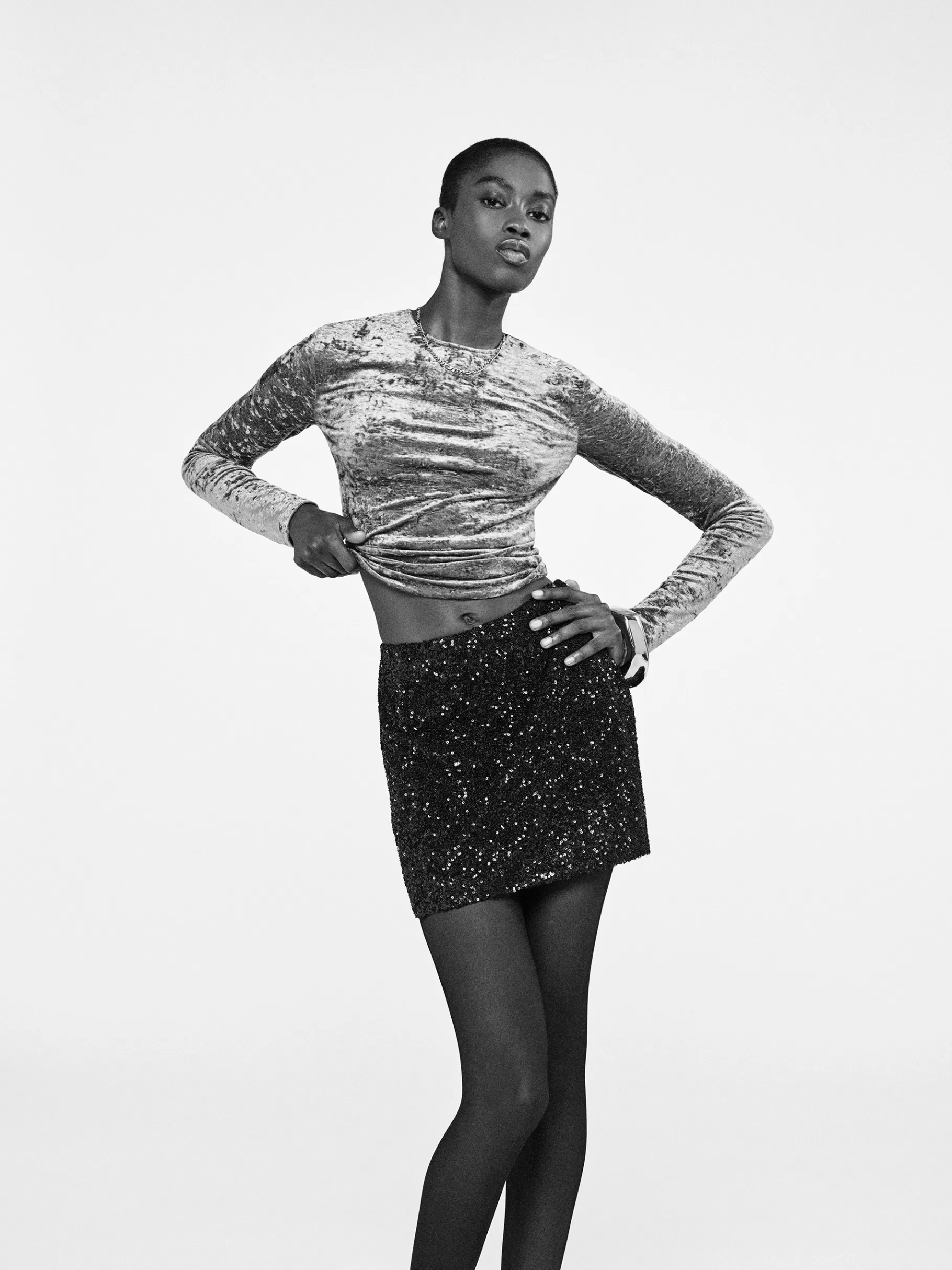 Tops & Blouses*FRAME Velvet Long Sleeve Top in Dusk