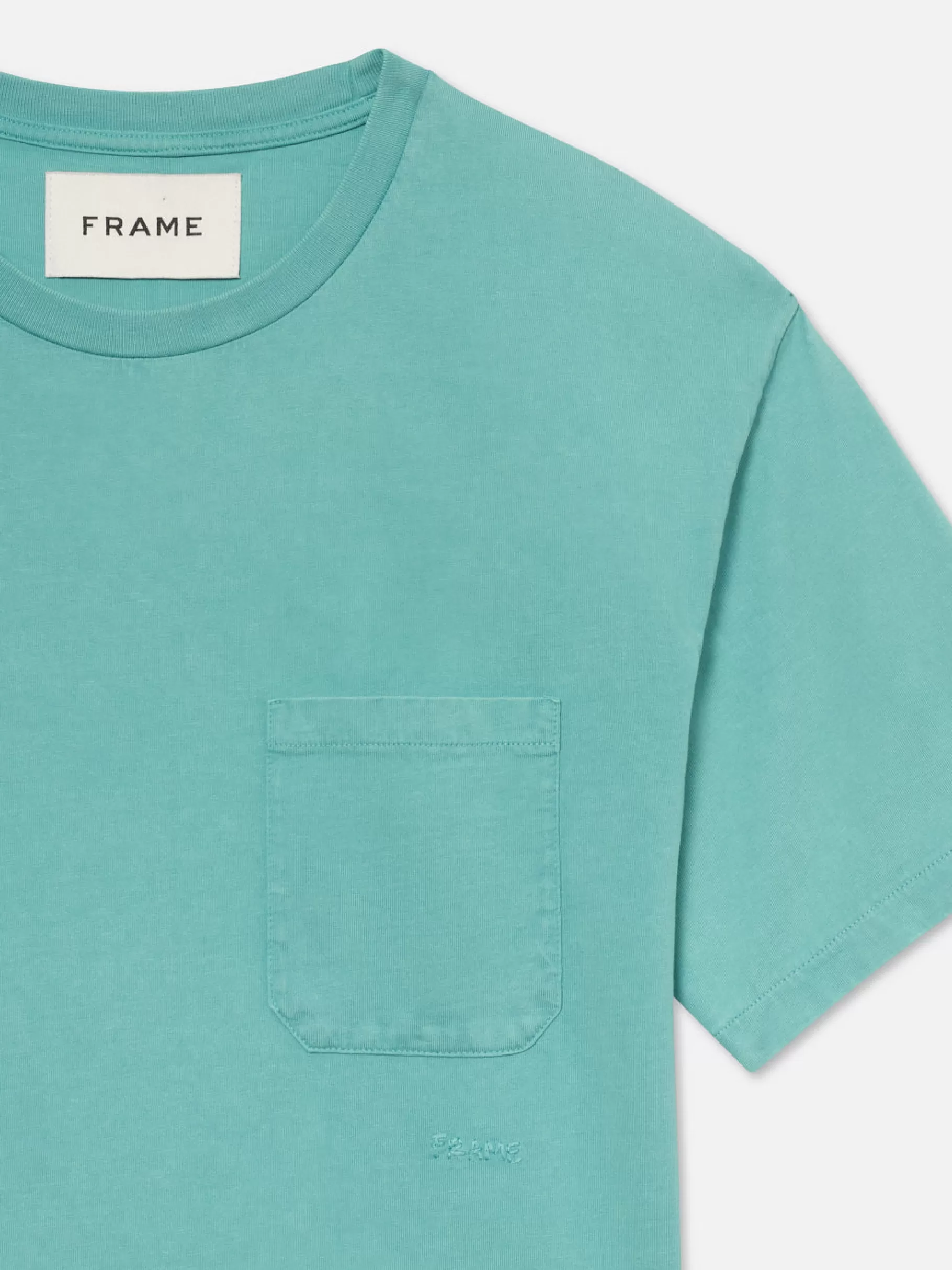 Tees & Polos*FRAME Vintage Tee in Aqua Blue Aquablue