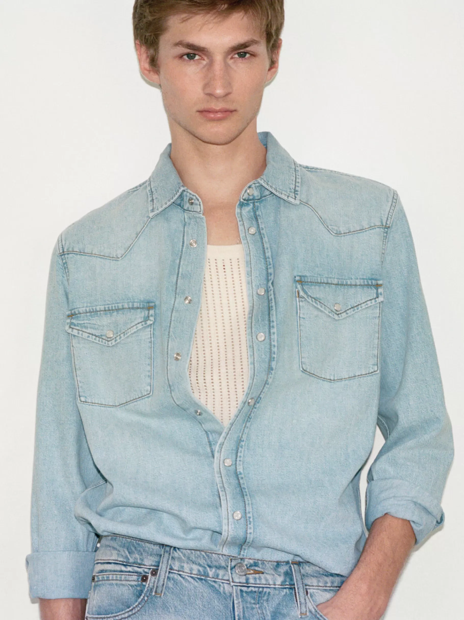 Shirts*FRAME Western Denim Shirt in Alister
