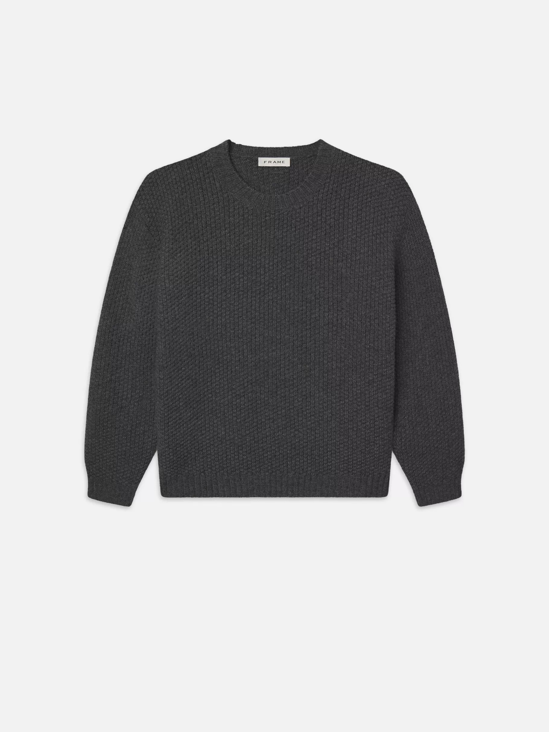 Sweaters & Hoodies*FRAME Wool Cashmere Textured Sweater in Anthracite
