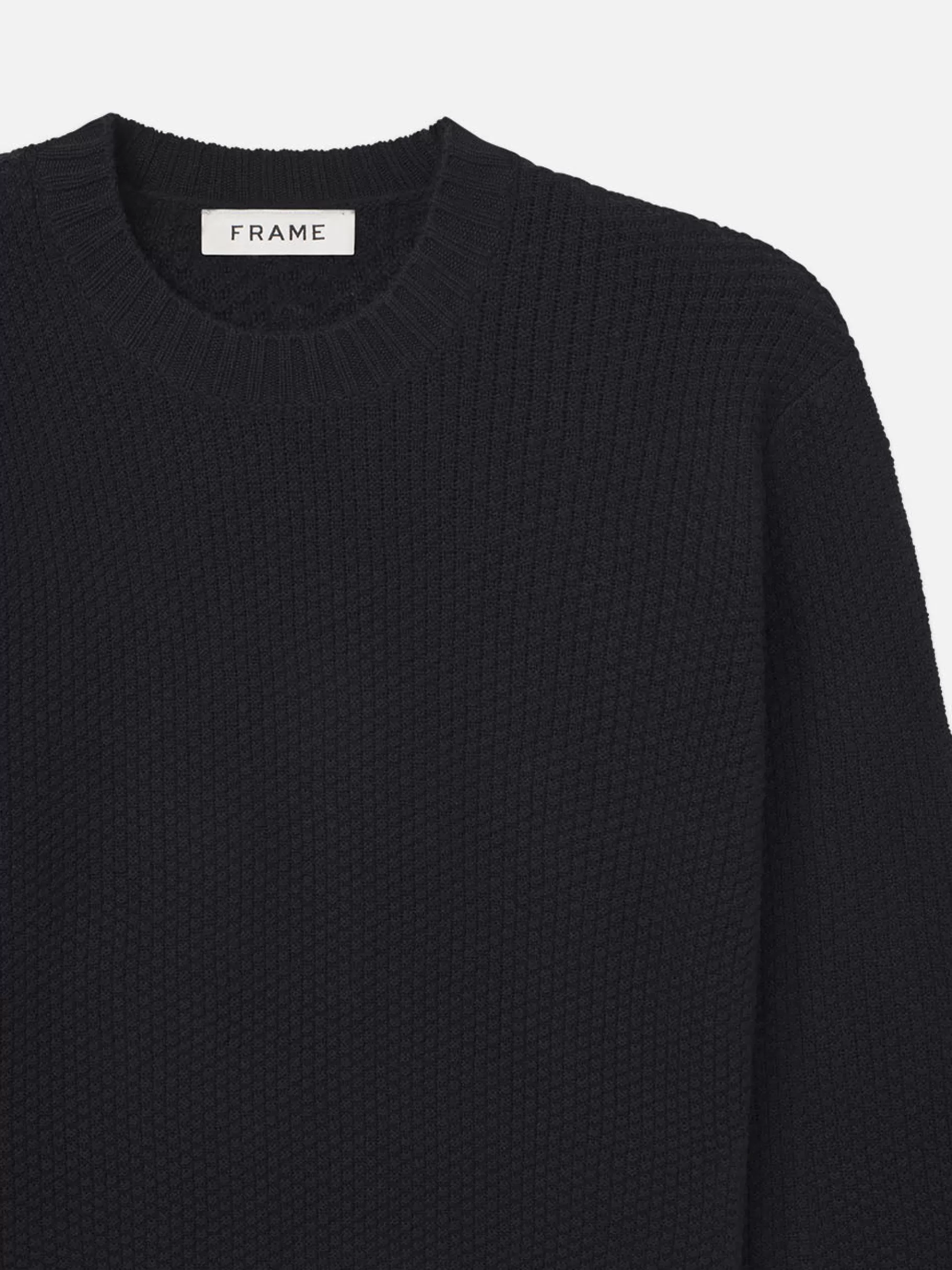 Sweaters & Hoodies*FRAME Wool Cashmere Textured Sweater in Dark Navy Darknavy